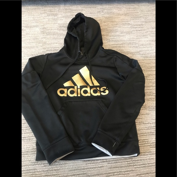 black and gold hoodie adidas